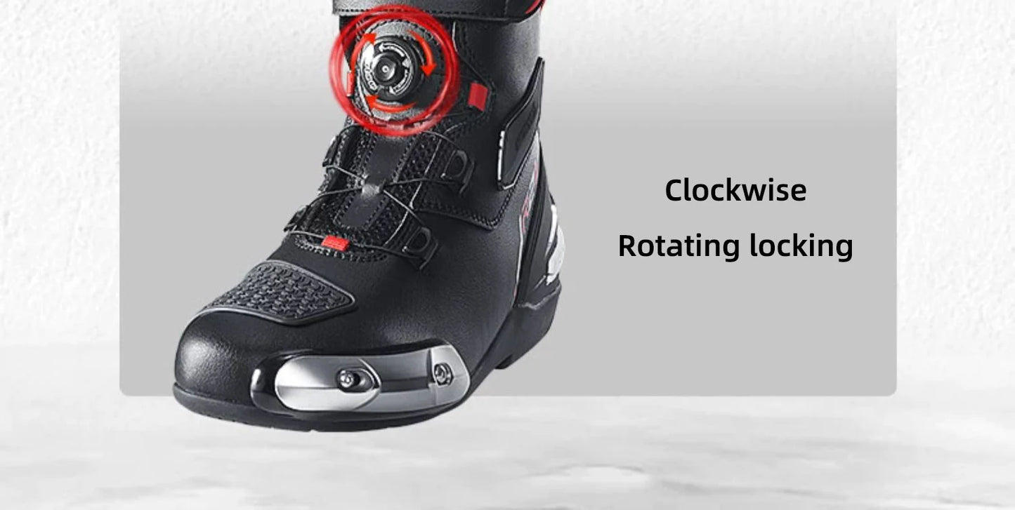 SCOYCO Motocross Boots Men Anti-fall Non-slip Motorcycle Protective Boots Breathable Wear-resistant Motorcyclist Shoes Equipment