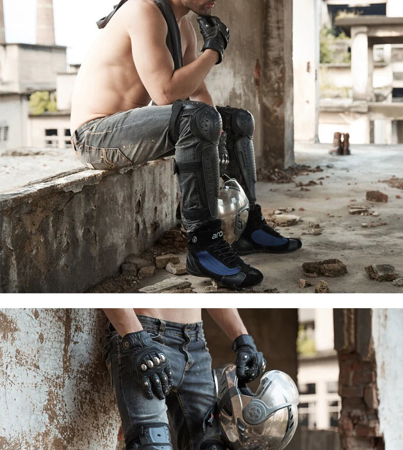ARCX Motorcycle Boots Street Riding Shoes Anti-Slip Outdoor Trekking Hike Work Shoes for Men Breathable Non-slip Anti-fall