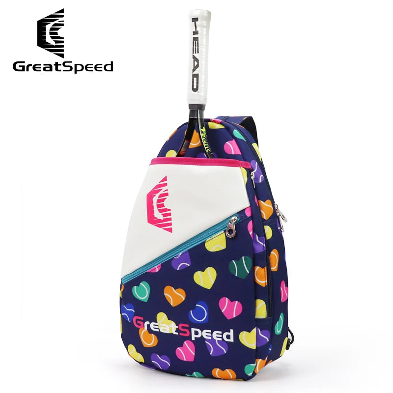 New GREATSPEED Youth tennis backpack, independent racket compartment, sports training bag, item storage
