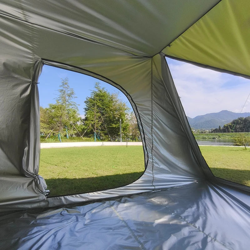 SUV Car Tent with Big Awning, Rear Tent, Camping, Multi-Use Tarp, Roomy Family Camping Tent with Floor, Car Side Tent