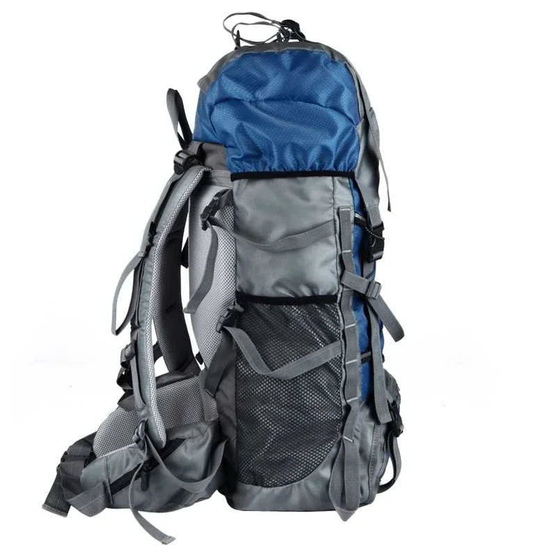 Nylon Water Resistant Outdoor Hiking Backpack 60L Large Capacity Camping Climbing Sports Bag Backpack Man Woman Riding Rucksack