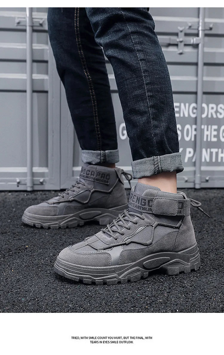 2025 Men Boots Tactical Military Combat Boots Men Ankle Boots  Outdoor Hiking Shoes Light Non-slip Men Desert Botas Working Shoe