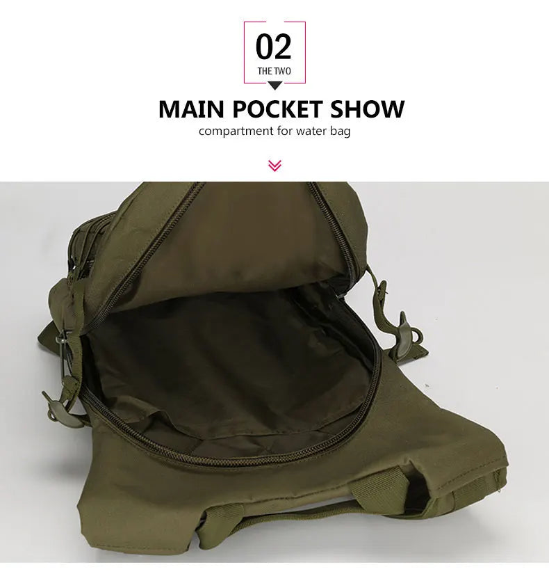 Oxford 15L Molle Tactical Backpack 800D Travel Hiking Bicycle Backpacks Outdoor Sports Cycling Climbing Trekking 3P Bag