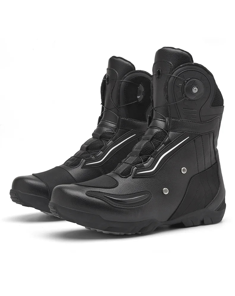 New Leather Moto Biker Shoes Motorcycle Boots Non-Slip Moto Protection Men Women Motorcycle Shoes Motorcycle Accessories