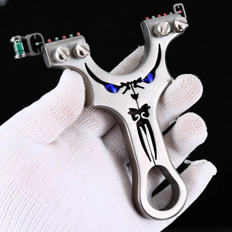 Assisted Aiming Slingsshot Double Screw Fast Compression Slingshot Outdoor Hunting Shooting Catapult Accessories