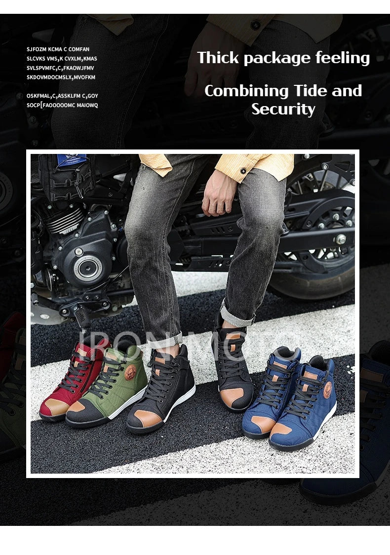 2025 Motorcycle Boots Men Motobiker Shoes Motocross Boots  Anti Fall Riding Boots for Road Racing Parkour Shoes Knight Equipment