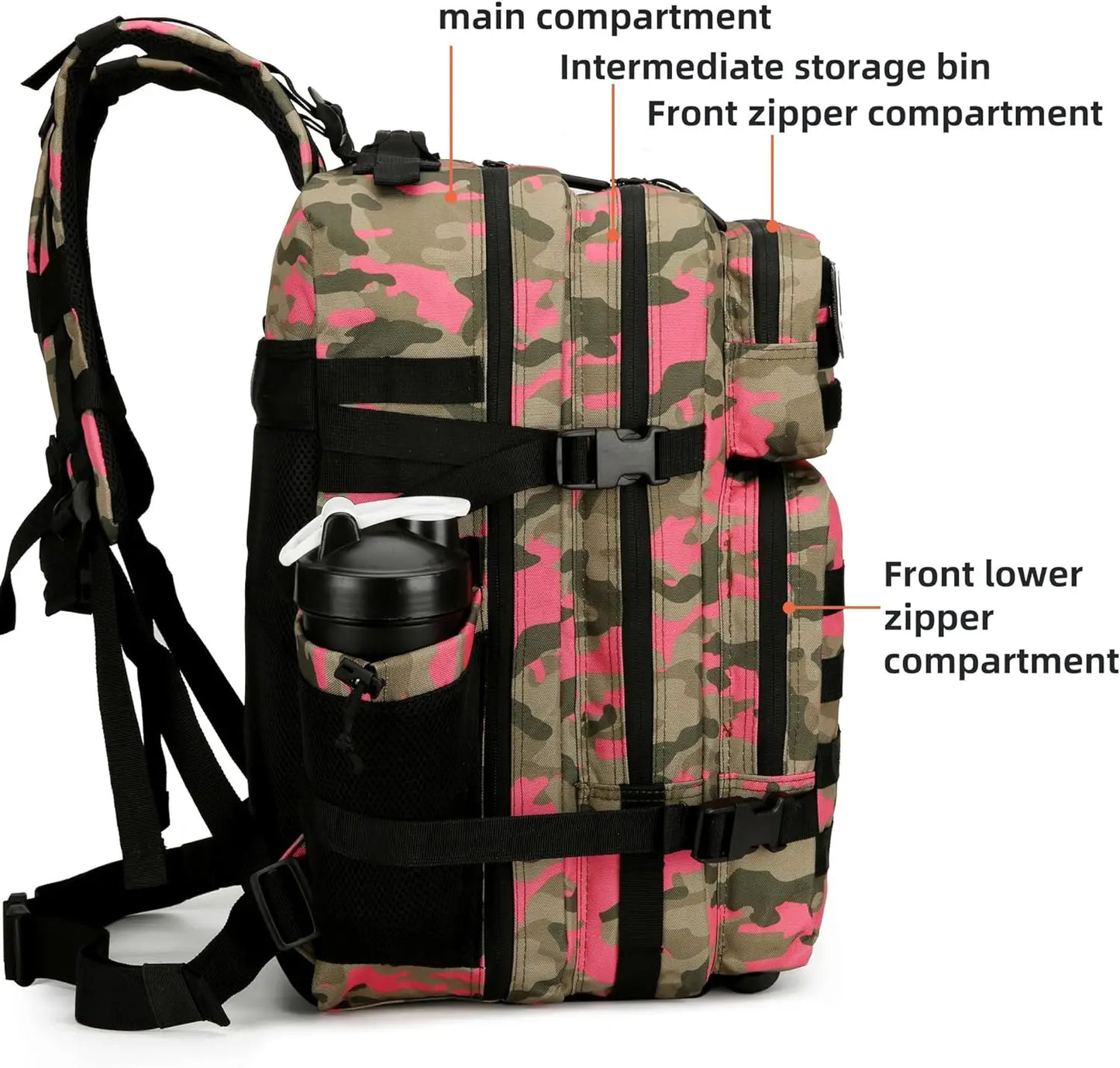 20L 45L Tactical Backpack 3P Bag Assault Outdoor Backpack Waterproof Climbing Rucksack Camping Hiking Mochila Hunting Sports