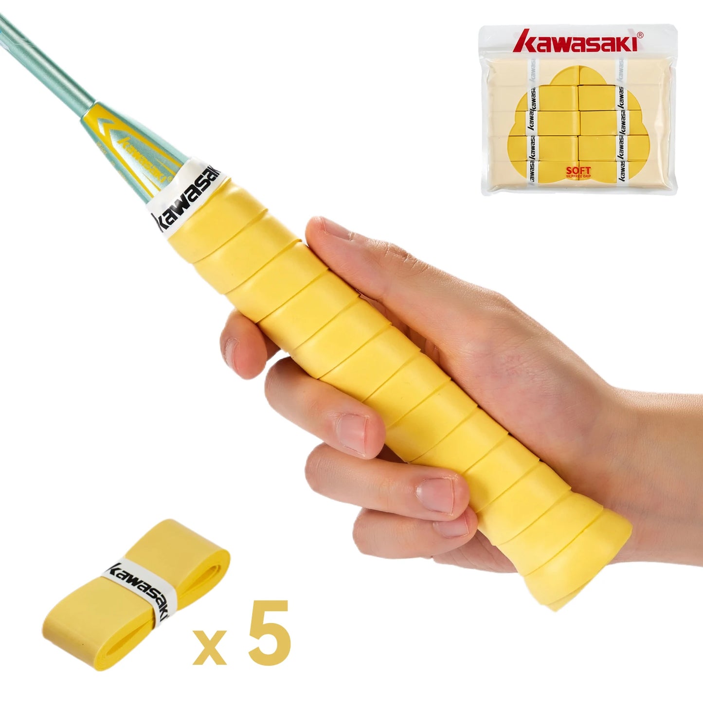 5/10/60 Pieces Overgrips Padel Original Kawasaki Sticky Anti-slip Overgrip Tennis Shock Absorption Paddle Grip Accessories