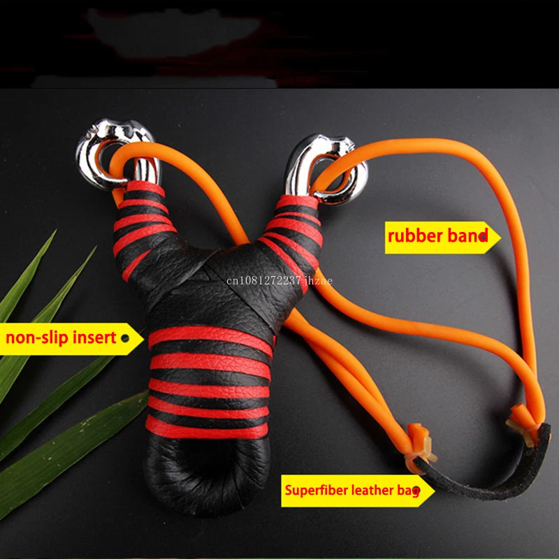 Alloy Hunting Slingshot Outdoor Shooting Game Slingshot Traditional Rubber Band Slingshot High Power Catapults