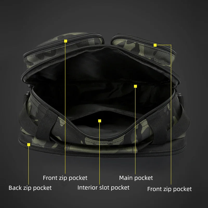 Trekking Tactical Handbags Shoulder Bag Camping for Man Hiking Travel Climbing Fishing Sling Crossbody Outdoor Weekend Molle Bag
