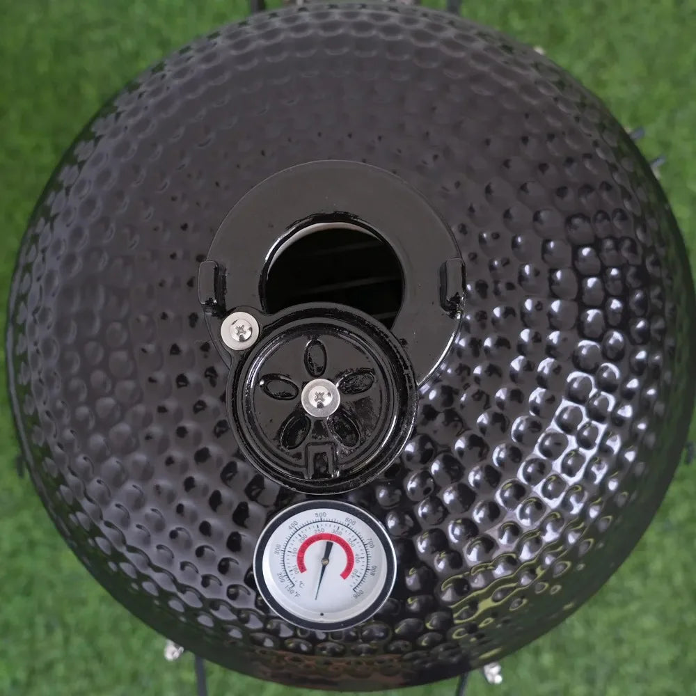 Easy Clean Ceramic Coating BBQ Grill - Non Stick, Heat Retention, User-Friendly Design & Foldable for Outdoor Picnic Cooking