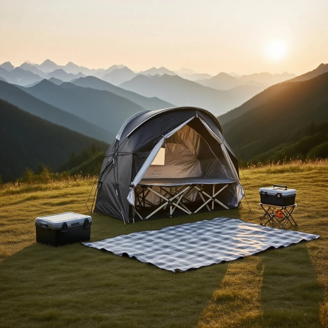 Breathable Mesh Tent for Backpacking - 1 Person All-Mesh Insect-Proof Camping Tent with Enhanced Airflow, Portable Sleep Shelter