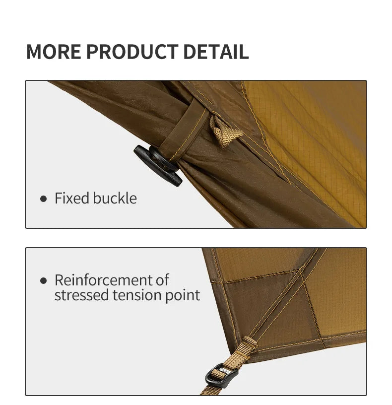 ThousWinds Capricorns 2 Person Trekking Pole Tent Ultralight 15D Ripstop Nylon Hiking Backpack Tent Outdoor Camping Pyramid Tent