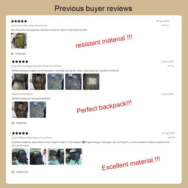 Army Tactical Backpack for Men 30L/50L Travel Camping Bag 1000D Military Hiking Supplies Sports Trekking Climbing Waterproof bag