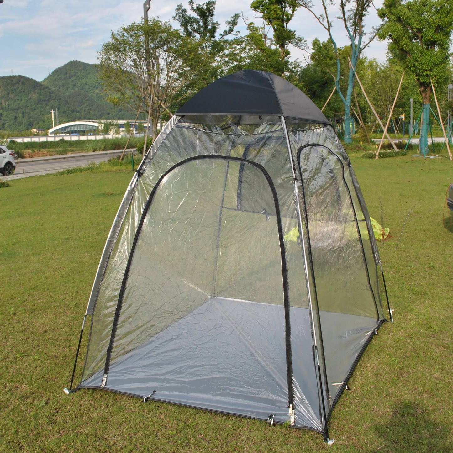 Sports Tent All Weather Clear Sport Shelter Waterproof and Windproof with Detachable Top Cover Rain Tent,PVC tent,Warm keep tent