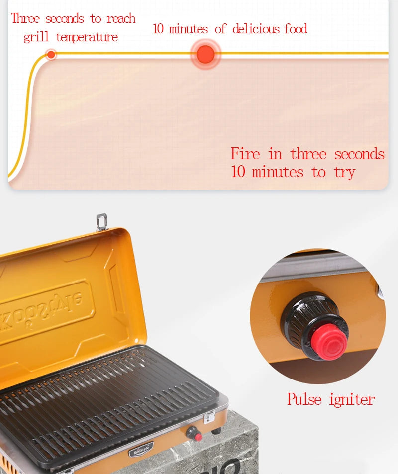 Home Outdoor Barbecue Grill Outdoor Portable Barbecue Stove Smokeless Small Barbecue Grill Gas Stove Small Barbecue Stove BBQ