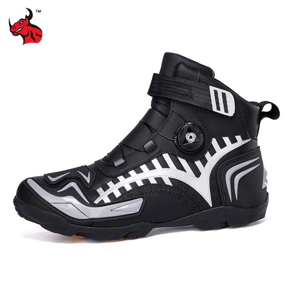 Waterproof Motorcycle Shoes Men Women Universal Biker Boot Leather Motorbike Sneaker Motorcyclist Boots Motorcycle Equipment
