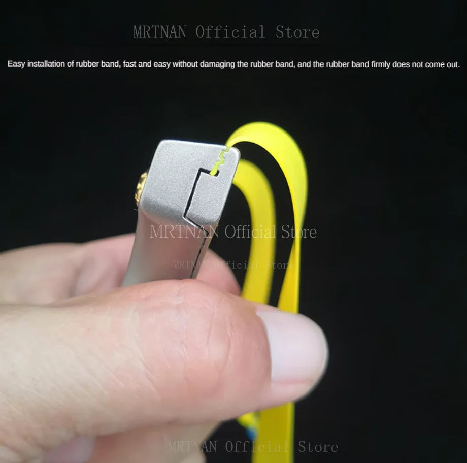 Slingshot Titanium Alloy High Quality Shooting Slingshot Hunting Flat Rubber Band Catapult Outdoor Sports Accessories