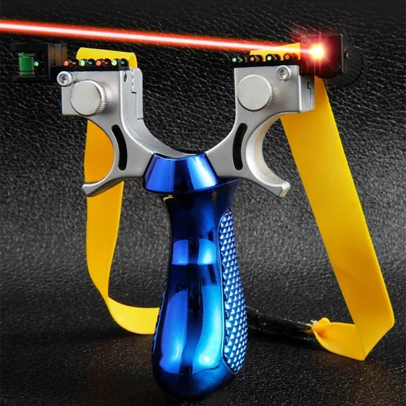 Hunting Slingshot High-power Laser Aiming Slingshot Outdoor Sports Shooting Game Practice Using High Precision Catapult