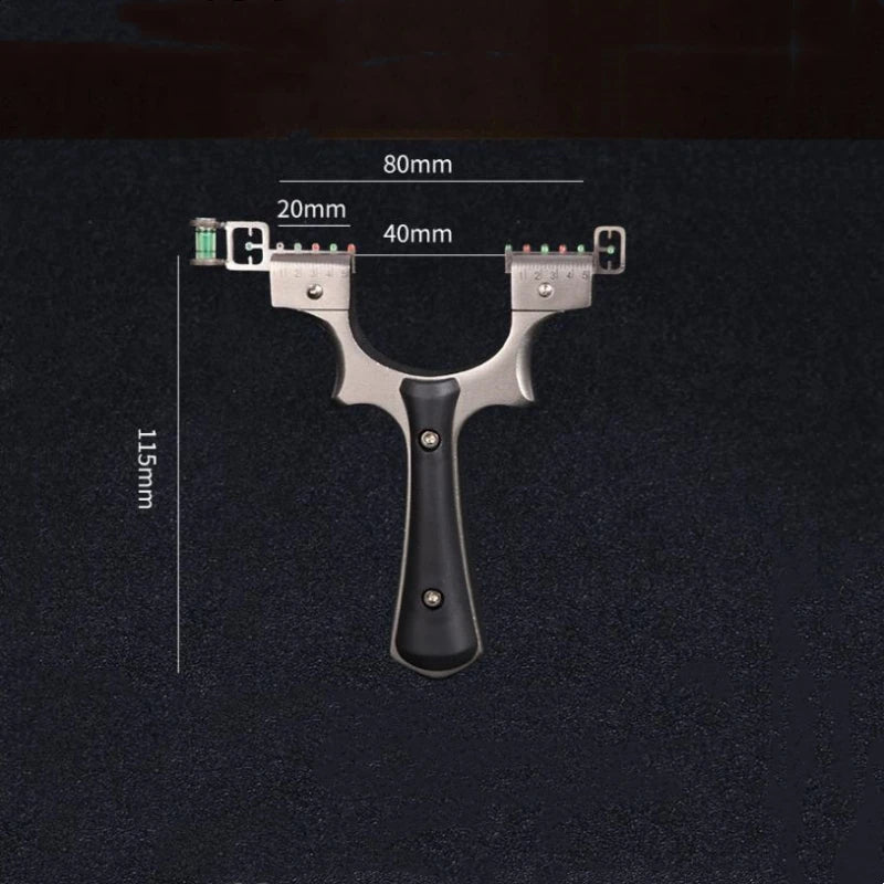 Outdoor Shooting Hunting Slingshot Stainless Steel Flat Rubber Band Catapult High Precision Sling Outdoors Hunting and Shot