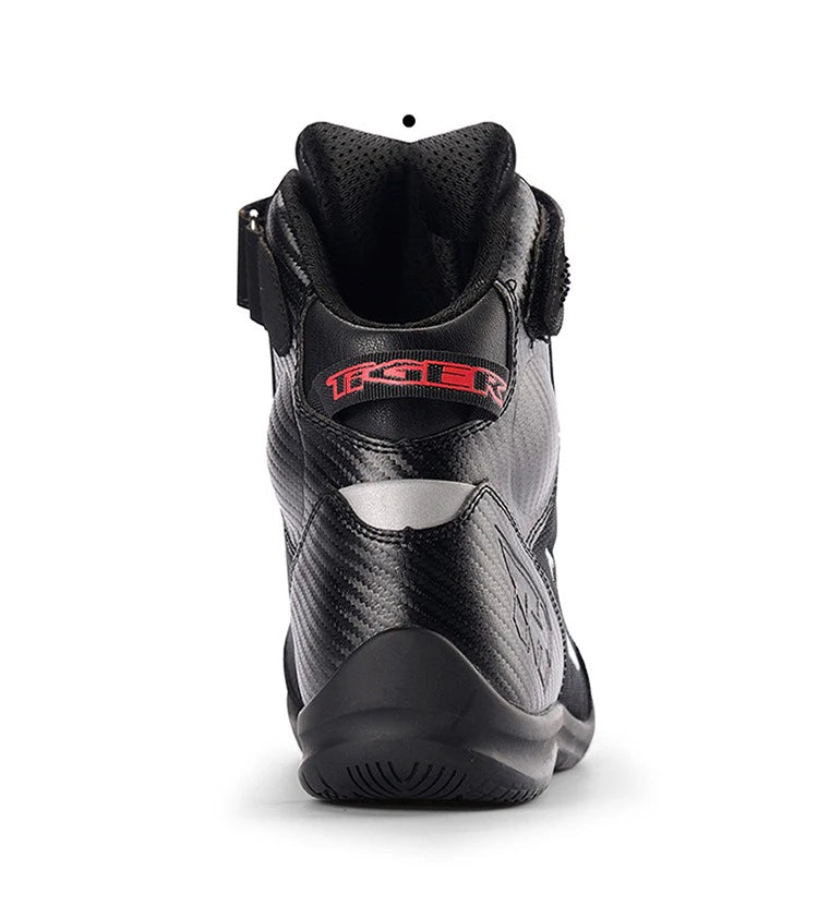 Motorcycle Road Racing Boots Professional Biker Shoes Motorbike Long Riding Protective Gear Shift Microfibe Leather boot