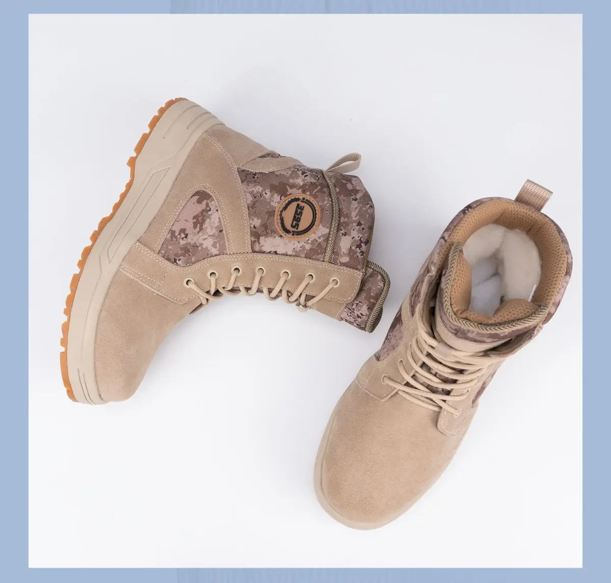 Winter Waterproof Warm High Top Boots Motorcycle Riding Boots Thick Fleece and Anti Slip Boot Snow Boots Warm Plush Shoes