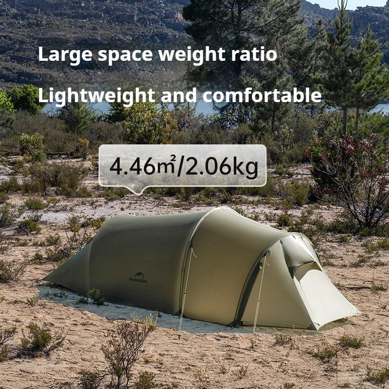 Naturehike Opalus UL Tent Lightweight Outdoor Hiking Camping Glamping Large Space Tunnel Tent for 2-3 Person 4 Season Travel