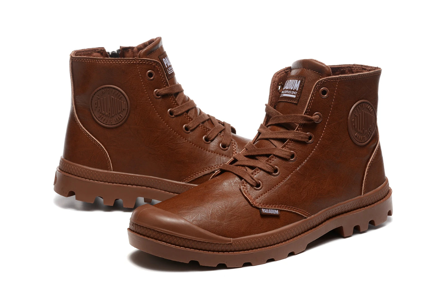 2025 New PALLADIUM Pampa Men Women Soldiers Boots Leather Zipper Ankle Boots Outdoor Dual Purpose Walking Shoes Casual Shoes