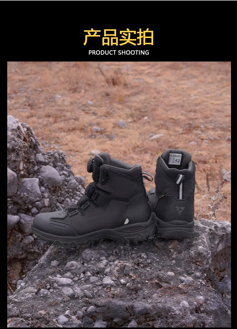 New Mountain Riding Motorcycle Protective Boots Outdoor Motorbike Non-slip Sports Shoes Motorbike Riding Shoes