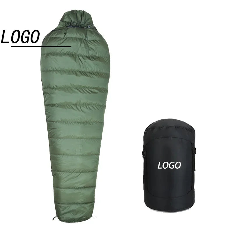 Soft comfortable camping sleeping bag 20~-35 degree centigrade customizable outdoor winter sleeping bag