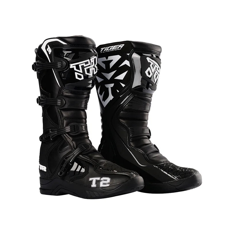 1pcs Motocross Enduro Professional Racing Boots Motorcycle Off-road Bottas Motorboat Shoes ATV MTB Motorcycle Long Racing Boots