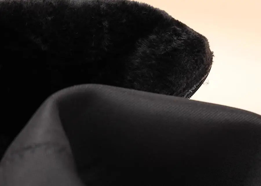 Men Fashion Leather Motorcycle Boots Mid-calf Warm Boots Black Gothic Belt Rivet Punk Rock Boots Tactical Boots 37-45