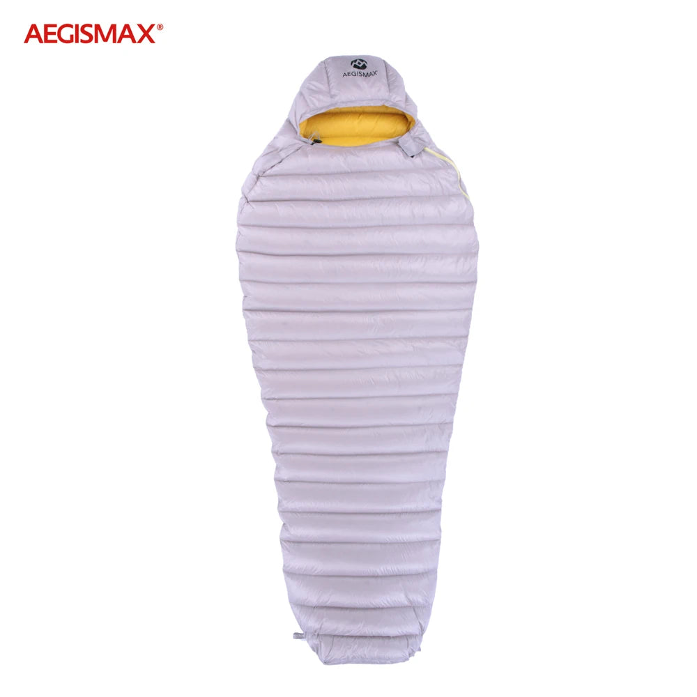 AEGISMAX LETO Outdoors White Goose Down Sleeping Bag Waterproof Camping Travel 36℉~45℉ Small Packing Down Sleeping Bag FP700+