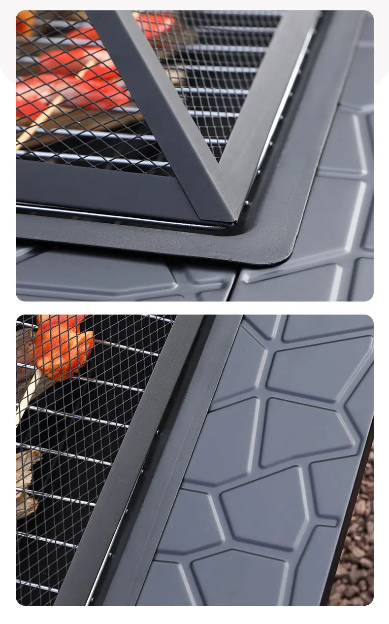 BBQ Grill Table Outdoor Garden Furniture Charcoal Heating Grill Patio Furniture Brazier