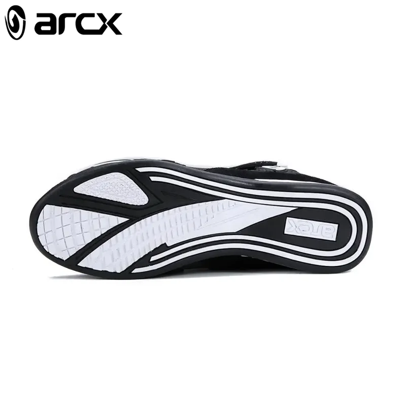 ARCX Black Motorcycle Protective Boots Men's Shoes Summer Breathable Knob Adjustment Design Anti-fall Durable Riding Equipment