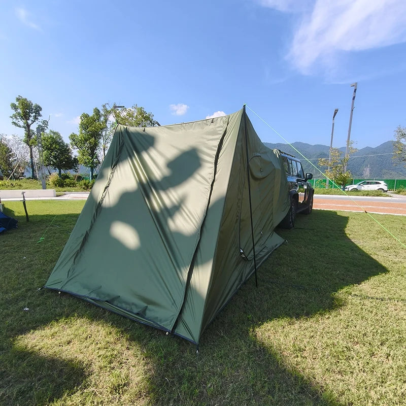 SUV Car Tent with Big Awning, Rear Tent, Camping, Multi-Use Tarp, Roomy Family Camping Tent with Floor, Car Side Tent