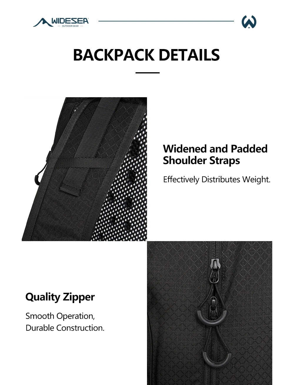 Widesea Camping Climbing Backpacks Sports Waterproof Shoulder Bag Tool Accessories Travel Backpack Camping Equipment Supplies