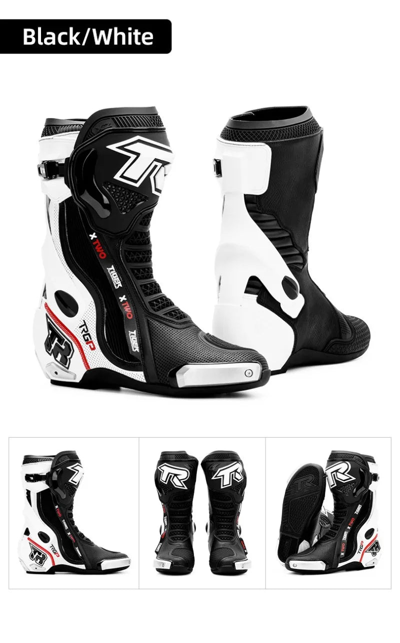 Professional Motorcycle Boots Waterproof Motocross Boots Non-slip Motorcycle Off-road Shoes Motorcycle Protective For 4 Season