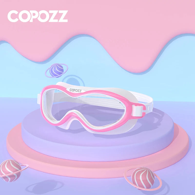 Professional large frame kids Swimming goggles Electroplating HD Anti fog Waterproof Glasses Diving Water sports Goggles Eyewear