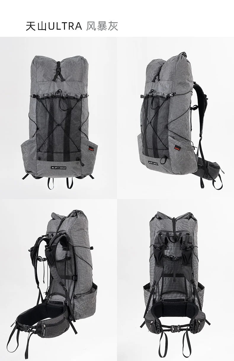 3F UL GEAR Tianshan ULTRA 200X Backpack 35+10L Outdoor Ultralight UHMWPE Bag Waterproof Tear Resistance Camping Hiking Pack 960g