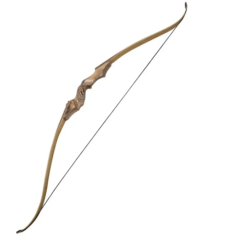1PC 60 Inch Recurve Bow 20-60lbs Bamboo Core Limbs Wooden Riser Split Takedown Bow RH for Arrow Shooting Hunting Target