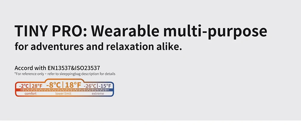 AEGISMAX Wind Hard Tiny Pro Wearable Down Sleeping Bag Winter Camping Hiking Backpacking Ultralight Outdoor Quilt