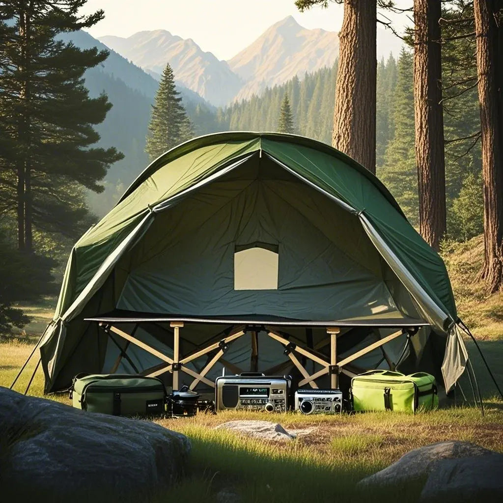 4-in-1 Camping Cot Tent, Backpacking 1 Person Camping Tent, Tent Cot Folding Off the Ground Tent,Fishing Tent,Sleeping Bed Tent