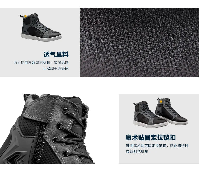 SCOYCO Motorcycle Boots Racing Shoes Men Windproof Motorcycle Travel Equipment Botas Moto Motocross Off-Road Racing Boots