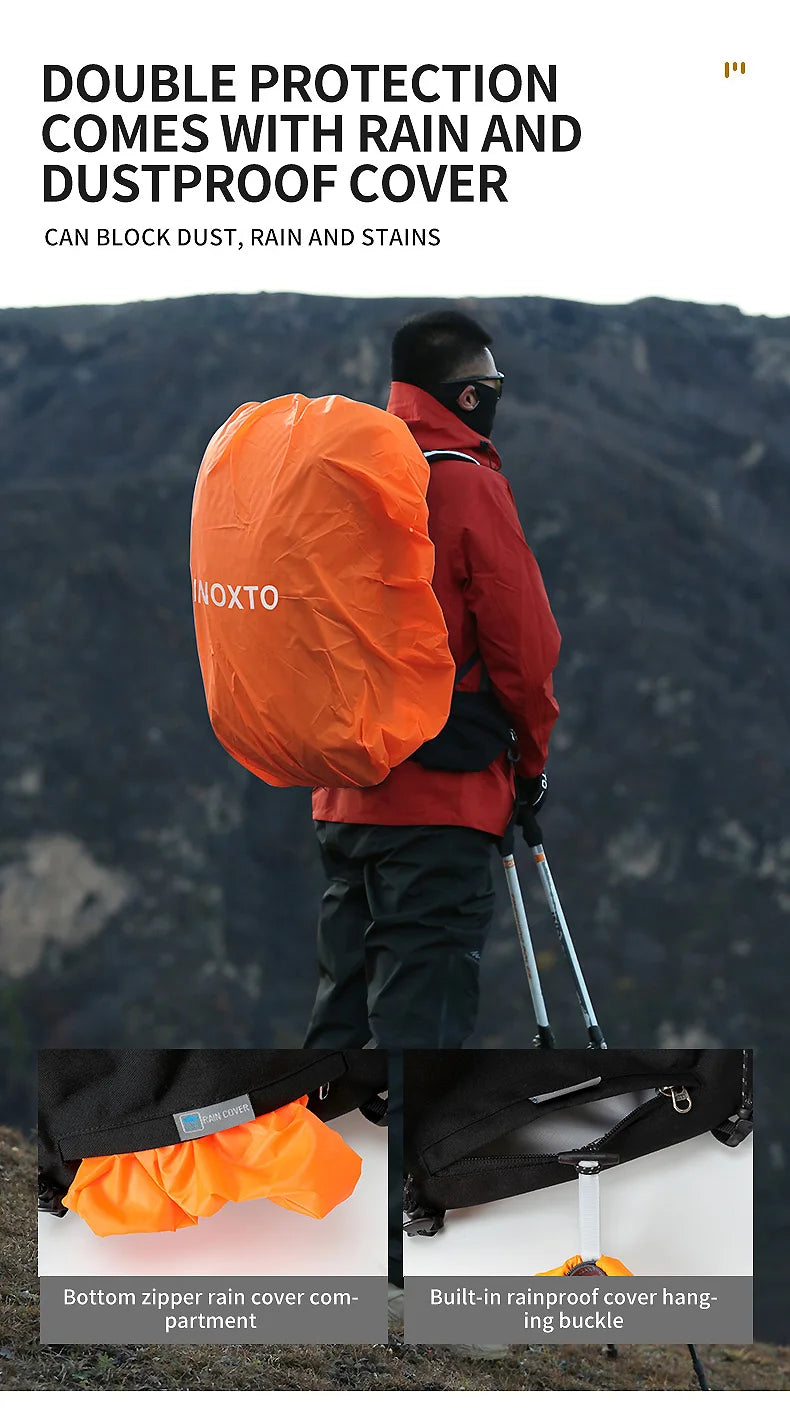 40L hiking bag outdoor backpacking hiking backpack outdoor hiking bag waterproof and breathable shoulder-lined backpack