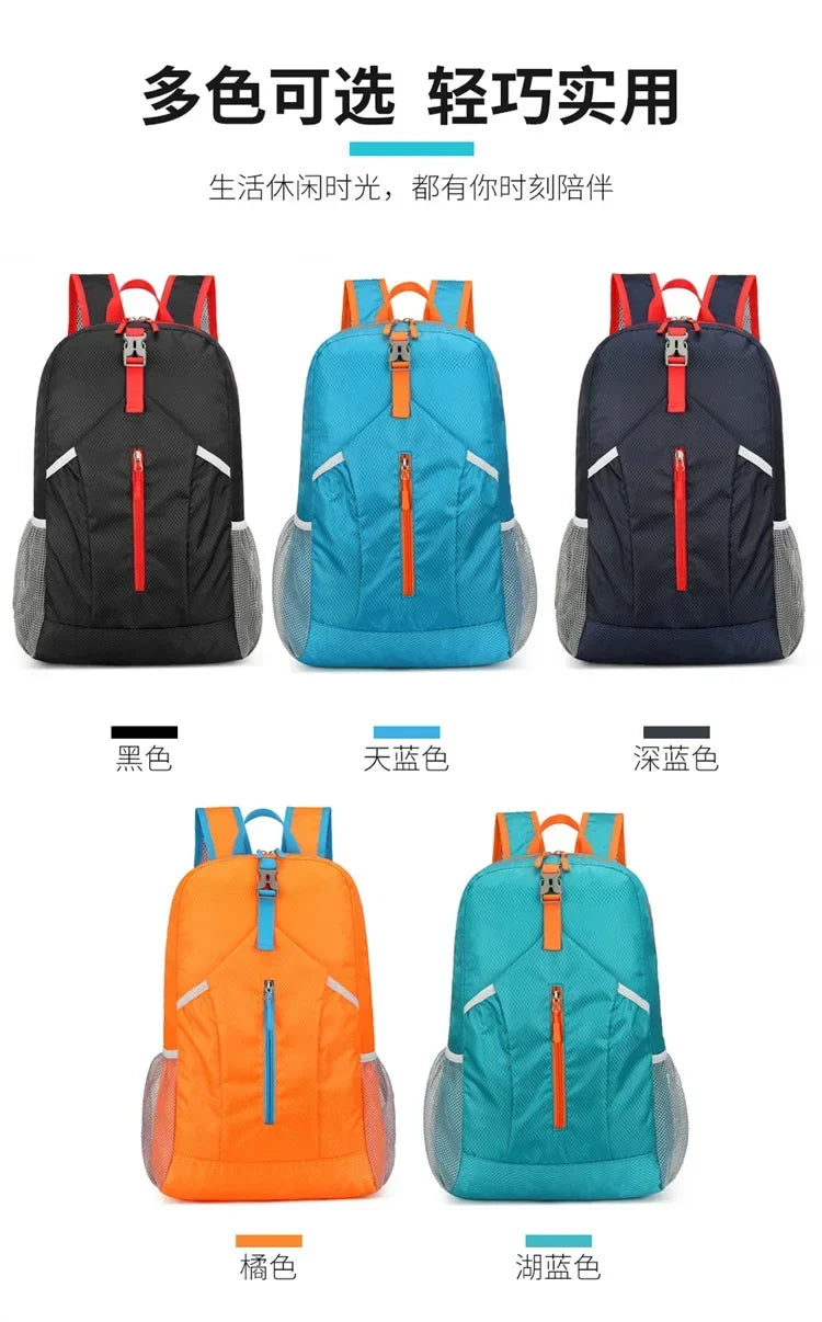 25L Light Folding Waterproof Unisex Hiking Fitness Camping waterproof Climbing Travel Bag Outdoor Sports Leisure Backpack