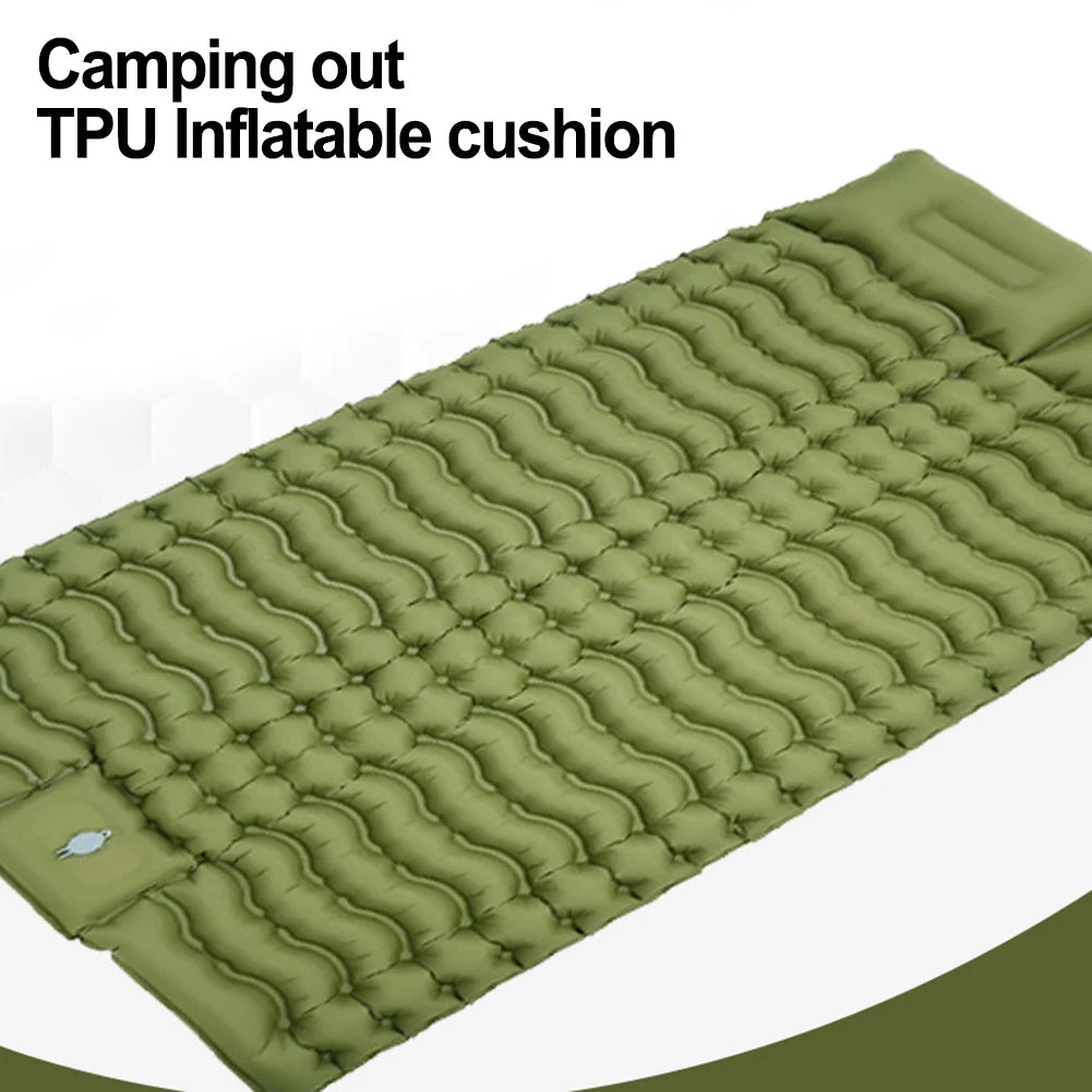 Camping Trip Inflatable Pad Waterproof Camping Pad Storage Bag Included Wear-resistant Material Body Mapping Technology