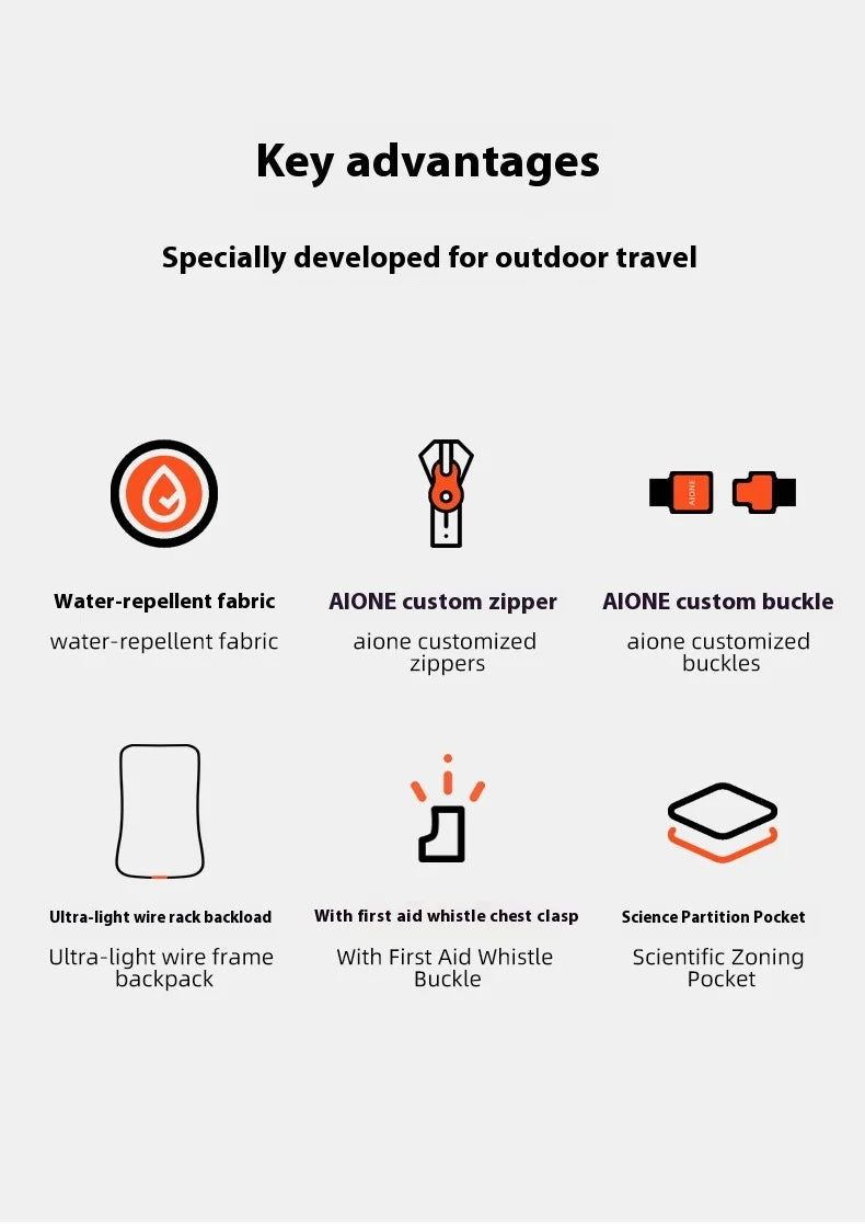 Aione 30L Hiking Backpack Lightweight Outdoor Camping Trekking Backpacks Sports Climbing Luggage Bag For Men Women