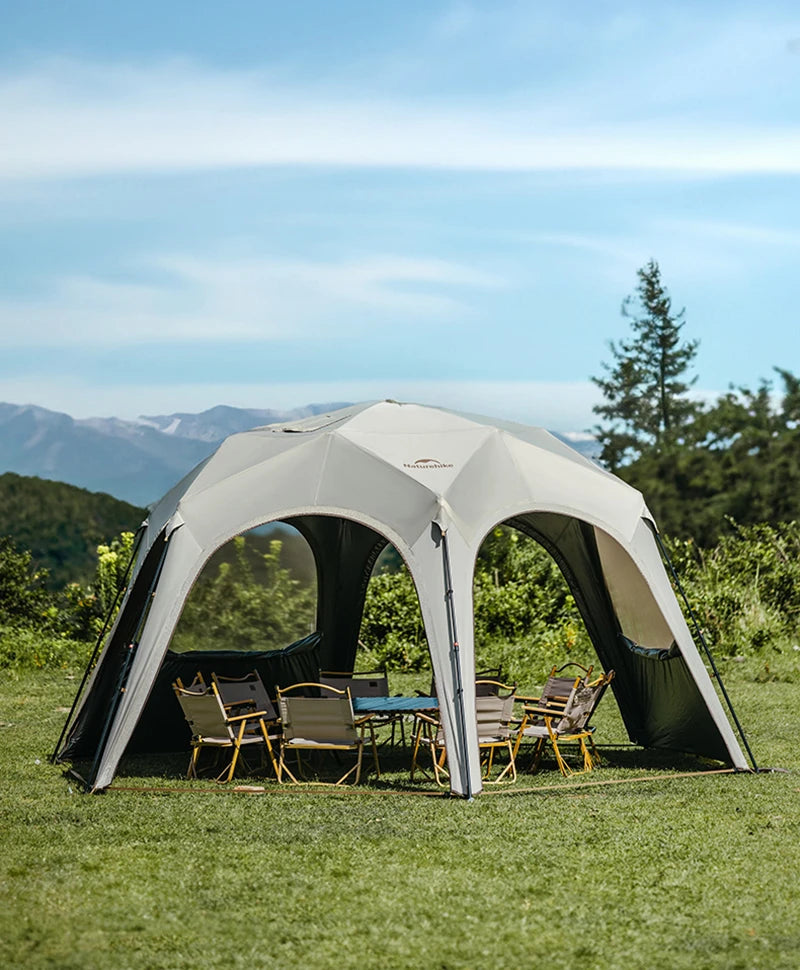 Naturehike Hexagonal Awning Tent Quick Opening Canopy Sunscreen Canopy PU5000 Sunshade Tent Outdoor Camping Travel Tarp Chimney
