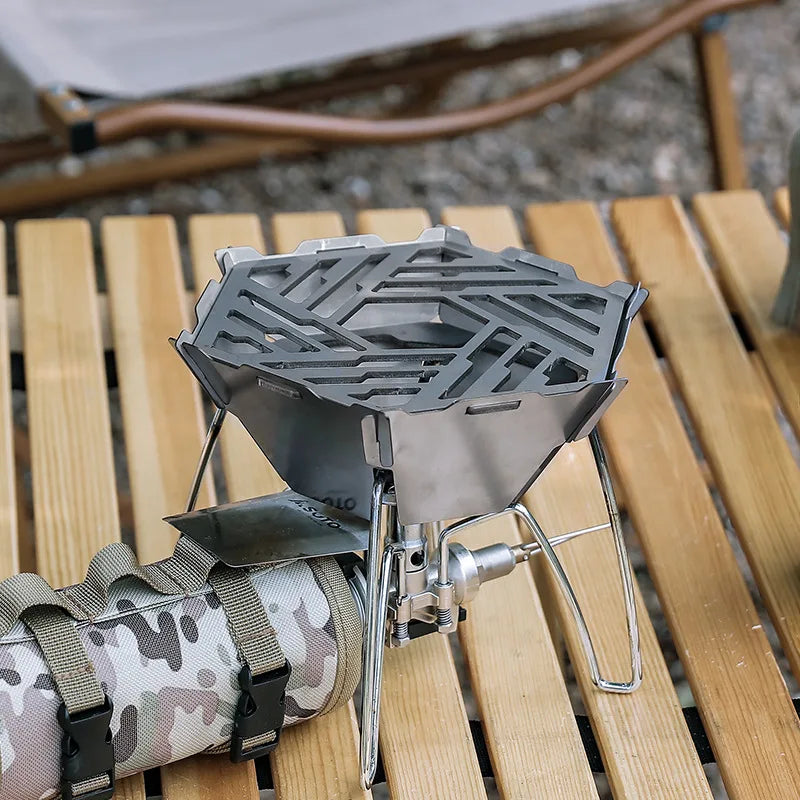 Windproof and Anti-Scald Camping Stove  Outdoor Tourist Burner Parts  Spider Stove  Backpack  Hiking Gas Furnace